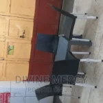 amless chair with steel legs and atable