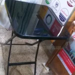 glass square table